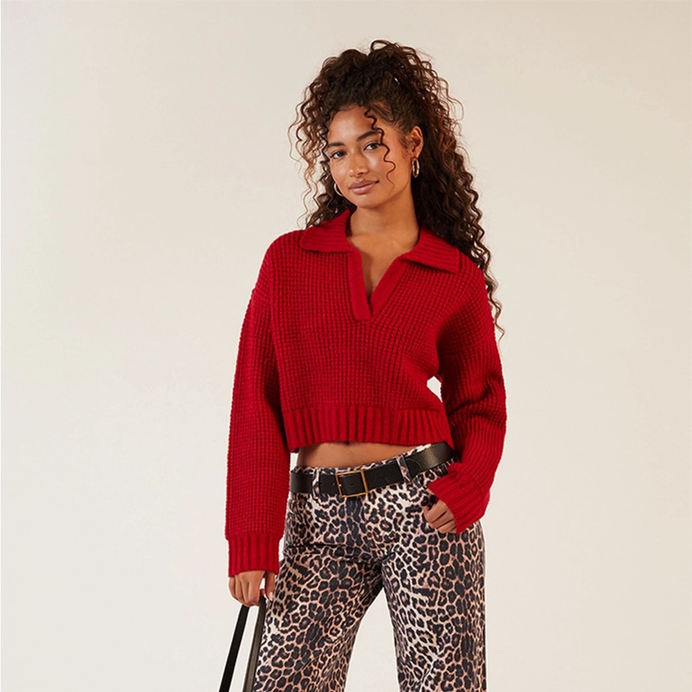 LA Hearts Waffle Knit Collared Sweater ***NEW***